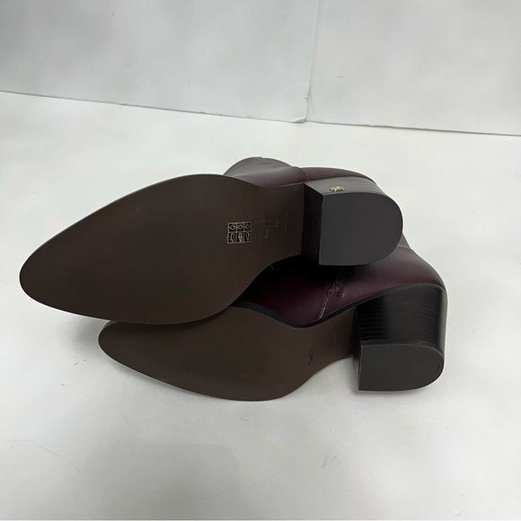 Coach Women Pacey Slip On Pointed Toe Ankle Booties- New In Box - Dark Cranberry - Picture 16 of 16